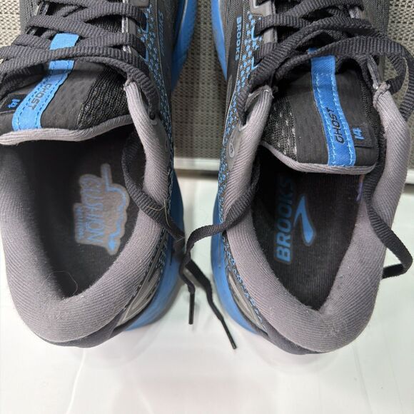 Brooks Ghost 14 Men\'s Cushioned Road Running Shoes Size 9 D Black Blue main image 4